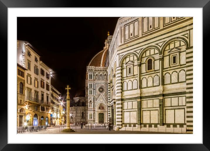 FLORENCE Saint Mary of the Flowers & Baptistery Framed Mounted Print by Melanie Viola