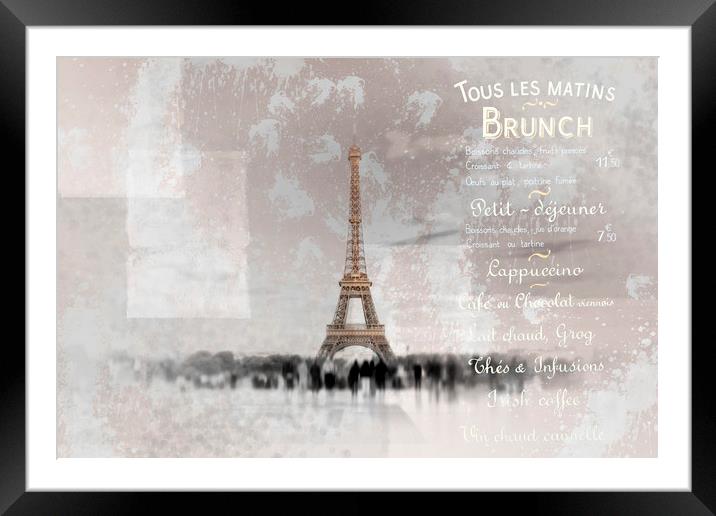 PARIS Collage Framed Mounted Print by Melanie Viola