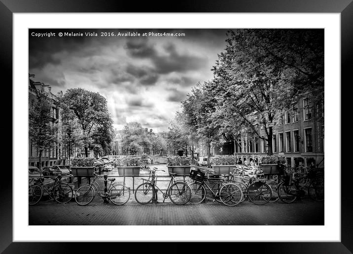 AMSTERDAM Gentlemen’s Canal | Typical Cityscape  Framed Mounted Print by Melanie Viola