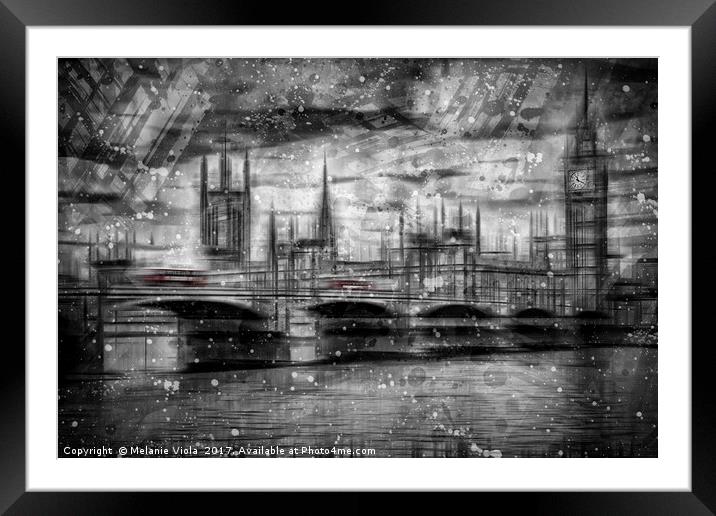 City Shapes LONDON Houses of Parliament  Framed Mounted Print by Melanie Viola