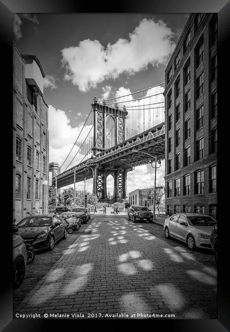 NEW YORK CITY Manhattan Bridge Framed Print by Melanie Viola