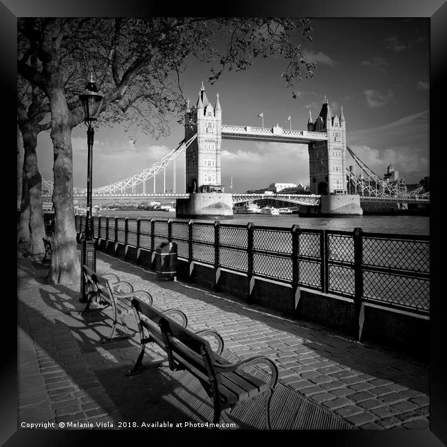LONDON Thames Riverside & Tower Bridge Framed Print by Melanie Viola