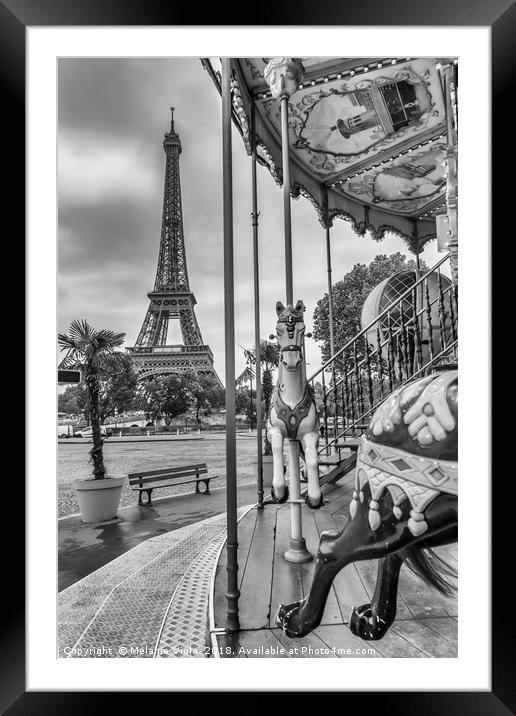 Typical Paris | monochrome Framed Mounted Print by Melanie Viola
