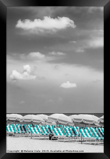 Idyllic beach scene | turquoise color pop Framed Print by Melanie Viola