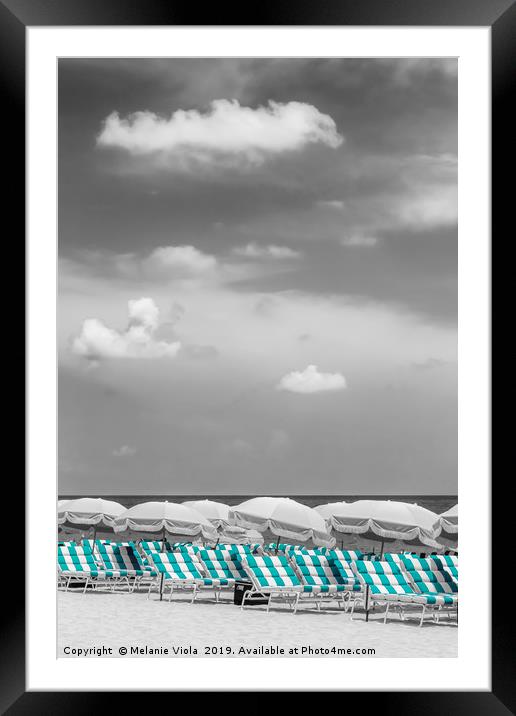 Idyllic beach scene | turquoise color pop Framed Mounted Print by Melanie Viola