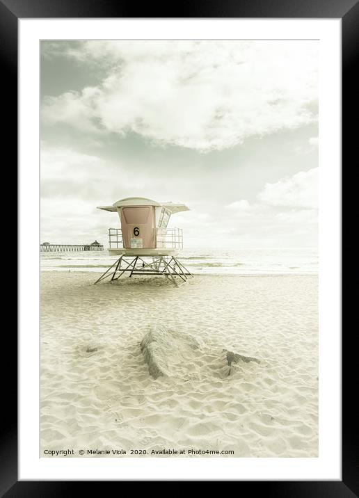 CALIFORNIA Imperial Beach | Vintage Framed Mounted Print by Melanie Viola