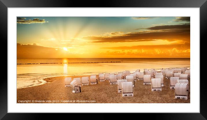 BALTIC SEA Sunrise | panoramic view Framed Mounted Print by Melanie Viola