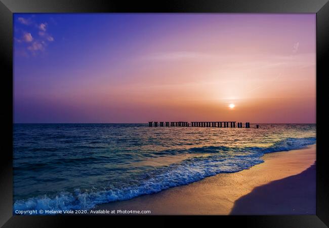 Gasparilla Island Sunset  Framed Print by Melanie Viola