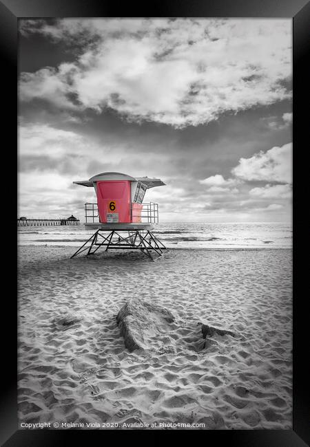 SAN DIEGO Imperial Beach | colorkey Framed Print by Melanie Viola