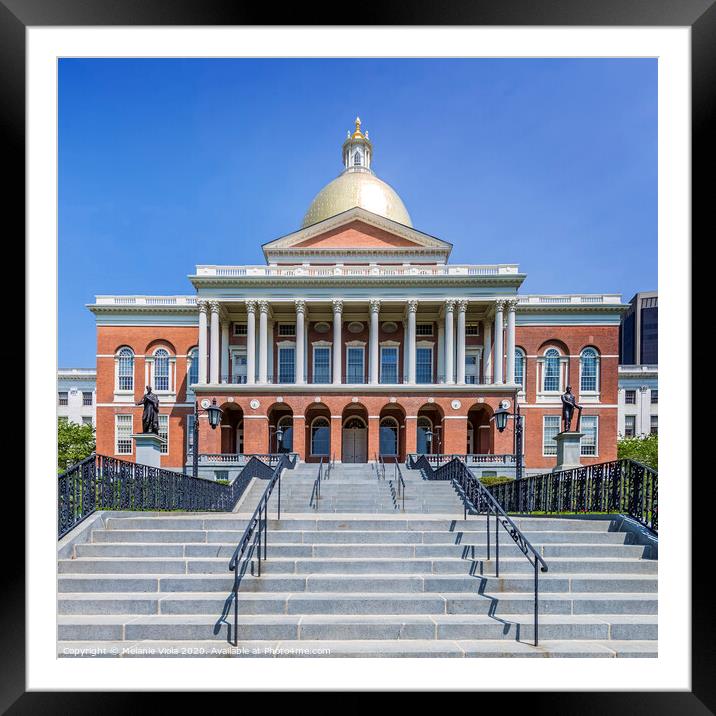 BOSTON Massachusetts State House Framed Mounted Print by Melanie Viola