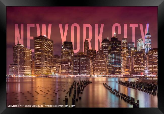 NEW YORK CITY Skyline Framed Print by Melanie Viola