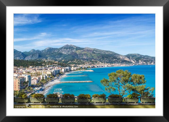 FRENCH RIVIERA Roquebrune Framed Mounted Print by Melanie Viola