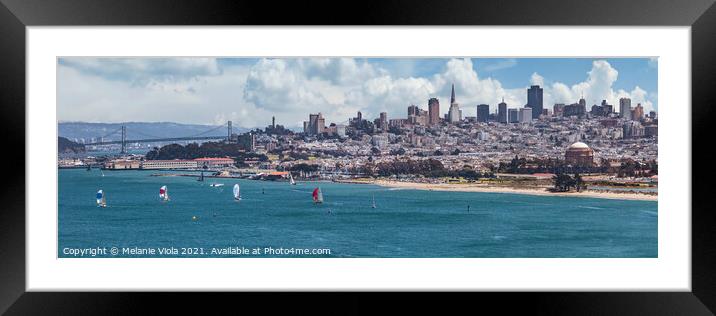 Majestic San Francisco Skyline  Framed Mounted Print by Melanie Viola