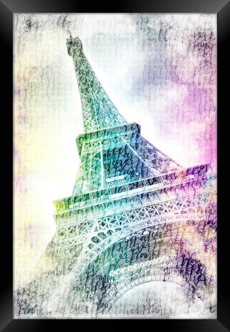 PARIS Watercolour Eiffel Tower Framed Print by Melanie Viola
