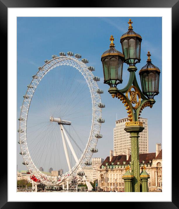 London Eye Framed Mounted Print by Peter Towle