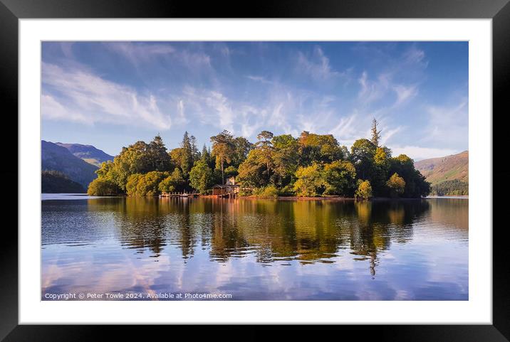Derwent island Framed Mounted Print by Peter Towle