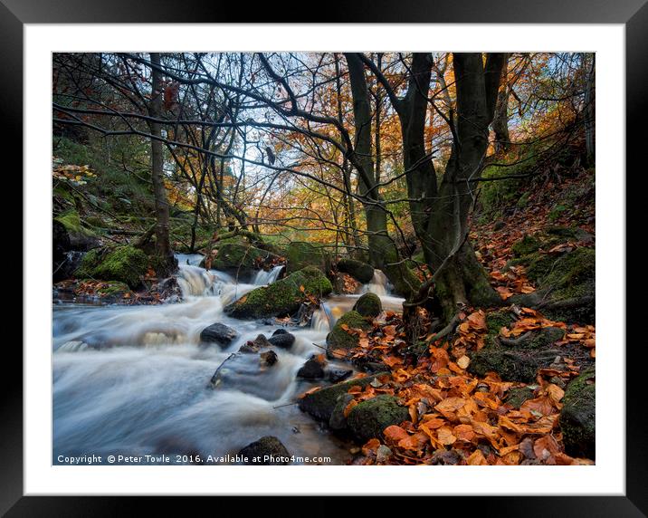 Wyming Brook Framed Mounted Print by Peter Towle