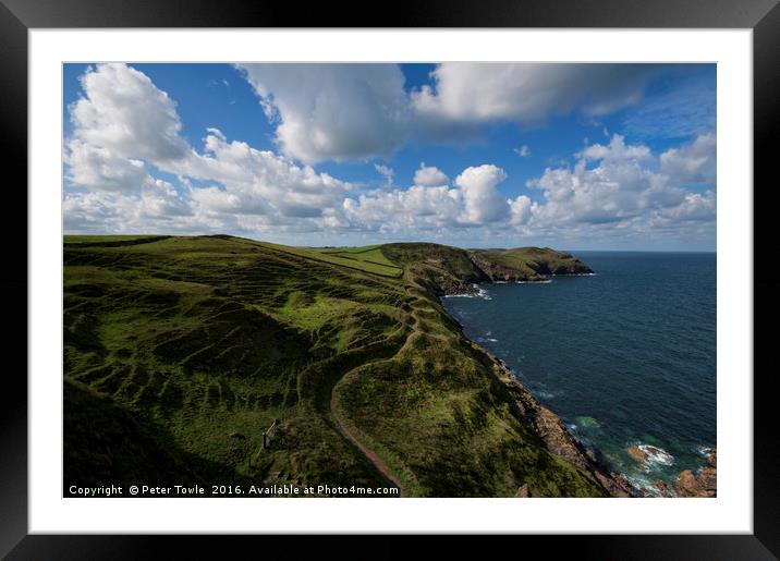 Coastal Path Cornwall Framed Mounted Print by Peter Towle