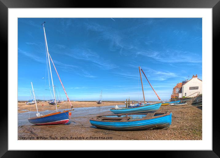 Low tide,Wells-next-the-Sea Framed Mounted Print by Peter Towle