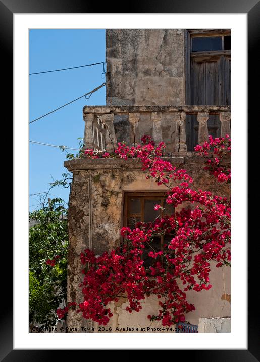 Beauty of Crete Framed Mounted Print by Peter Towle