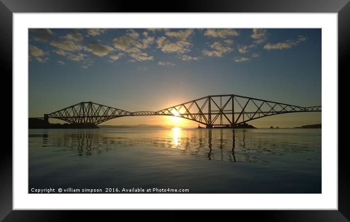 forth rail bridge Framed Mounted Print by william simpson