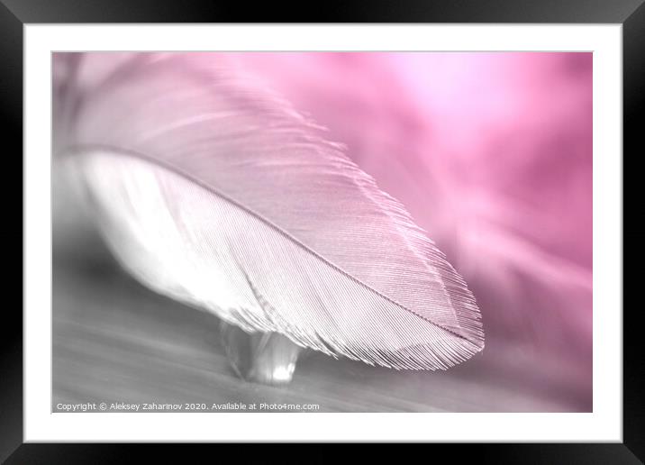 Dream Feather Framed Mounted Print by Aleksey Zaharinov