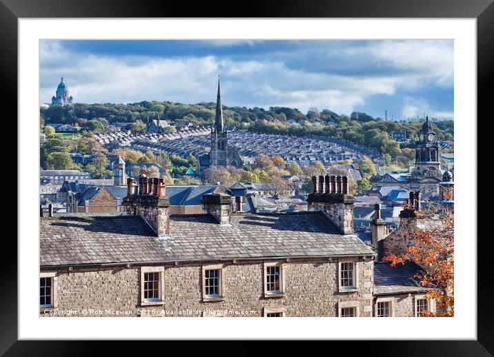 Lancaster rooftops Framed Mounted Print by Rob Mcewen