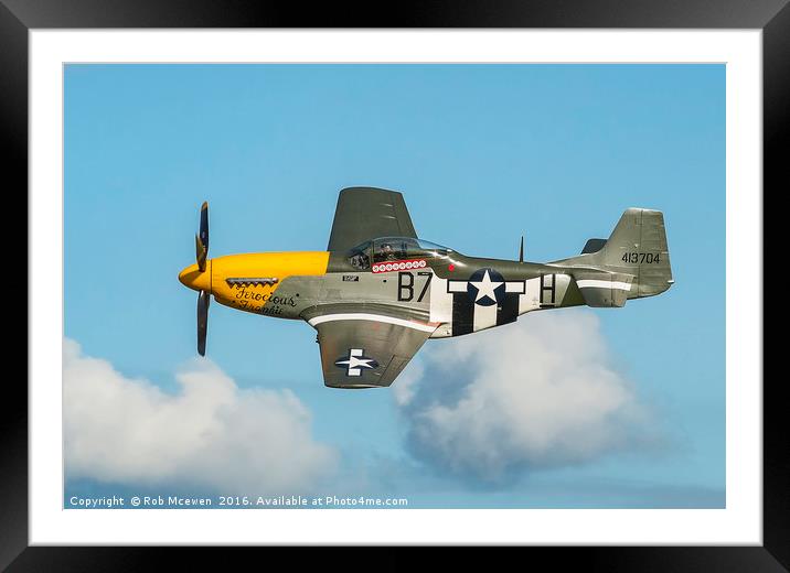 Ferocious Frankie P-51D Mustang Framed Mounted Print by Rob Mcewen