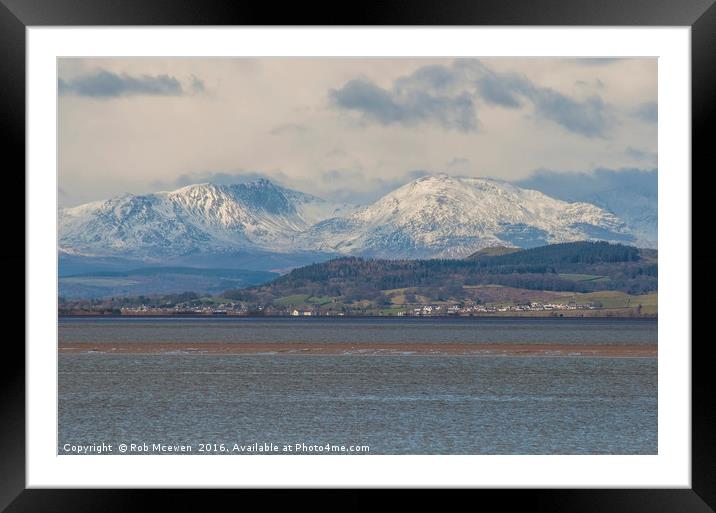 Morecambe Bay Framed Mounted Print by Rob Mcewen