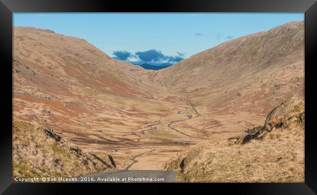 The Hardknott Pass Framed Print by Rob Mcewen