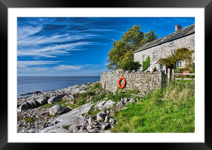 Jenny Browns Point,Silverdale UK Framed Mounted Print by Rob Mcewen