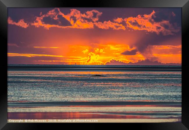 Southport sunset Framed Print by Rob Mcewen