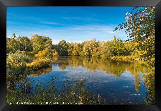 Longton Brickcroft nature reserve Framed Print by Rob Mcewen