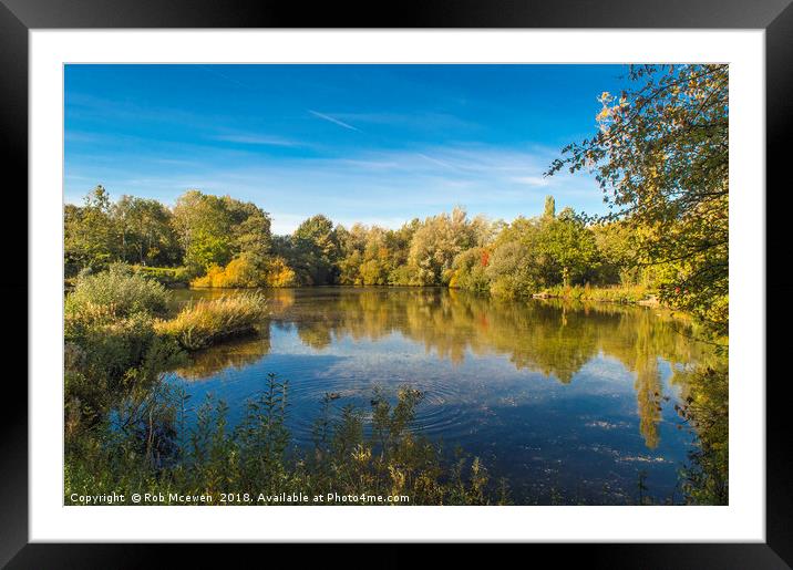 Longton Brickcroft nature reserve Framed Mounted Print by Rob Mcewen