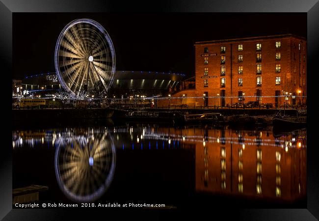 Salthouse Dock and Liverpool Eye Framed Print by Rob Mcewen