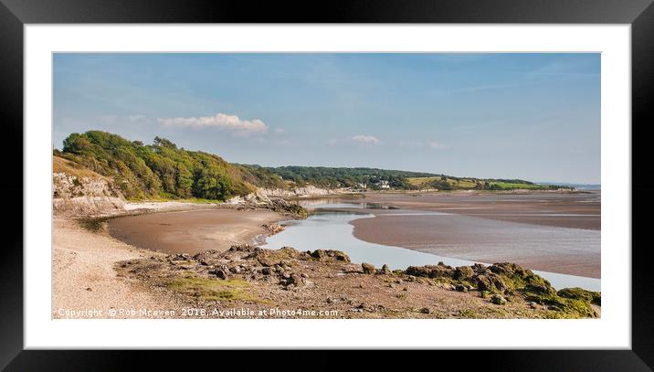 The Cove,Silverdale Lancashire UK Framed Mounted Print by Rob Mcewen