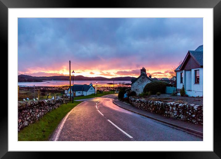Sunset after the storm, Arisaig Framed Mounted Print by Pauline MacFarlane