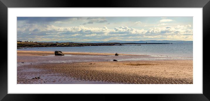 The beach at Seamill, Firth of Clyde, Scotland Framed Mounted Print by Pauline MacFarlane