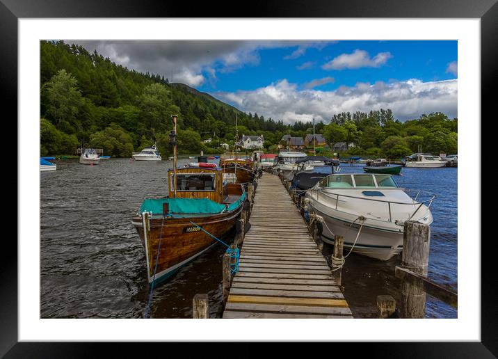 Boats at Balmaha, Loch Lomond, Scotland Framed Mounted Print by Pauline MacFarlane