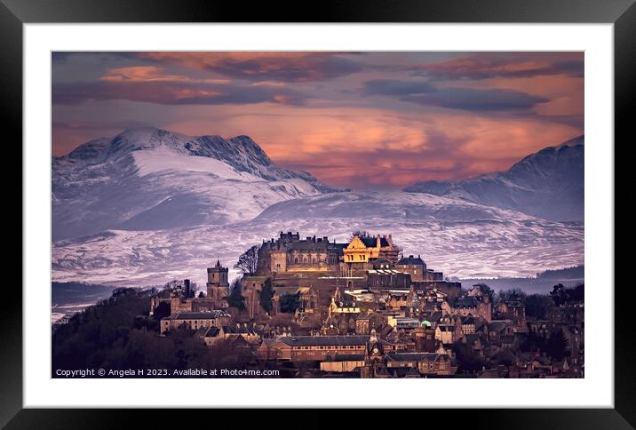 Stirling Castle Framed Mounted Print by Angela H