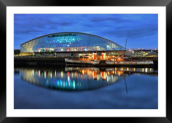 Glasgow Science Centre and The Waverley Framed Mounted Print by Angela H