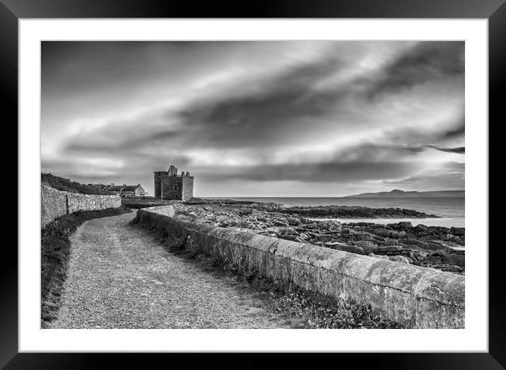 Portencross Castle Framed Mounted Print by Angela H