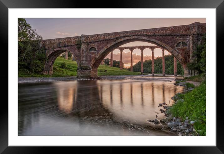 Leaderfoot Viaduct Framed Mounted Print by Angela H