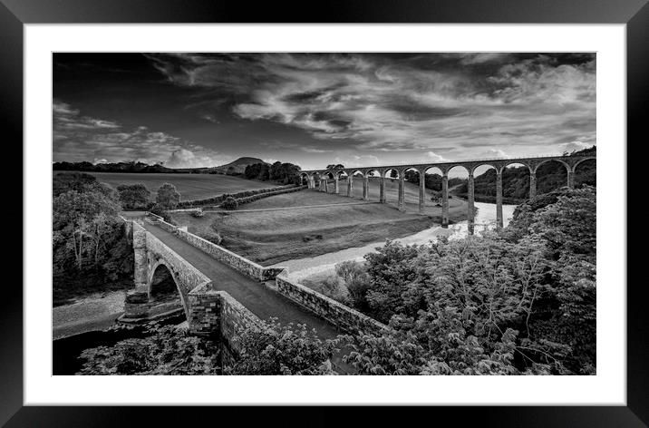 Leaderfoot Viaduct Framed Mounted Print by Angela H