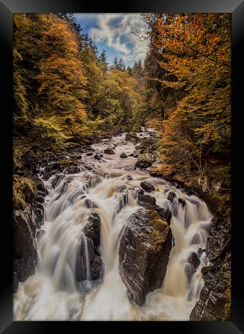 The Hermitage Waterfall Framed Print by Angela H