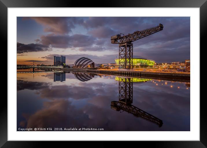 Glasgow Clydeside Framed Mounted Print by Angela H