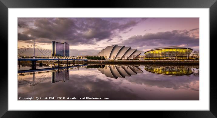Glasgow sunset Framed Mounted Print by Angela H