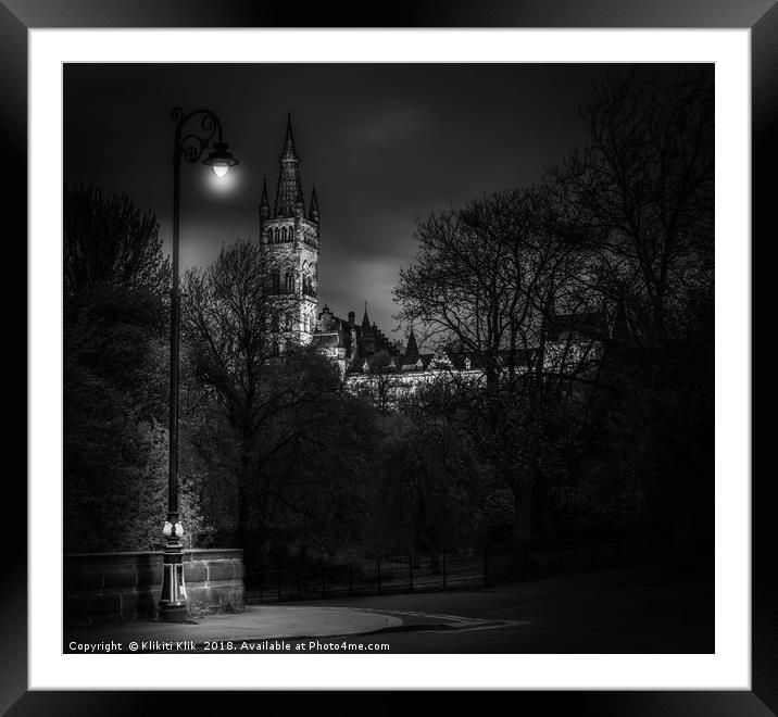 University Of Glasgow Framed Mounted Print by Angela H