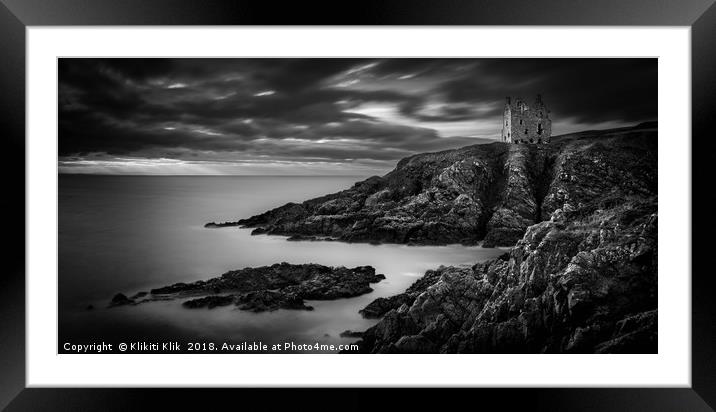 Dunskey Castle Framed Mounted Print by Angela H