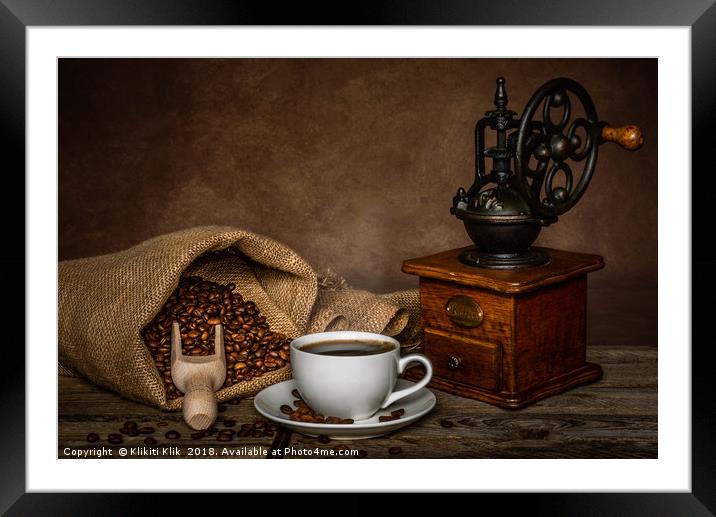 Coffee Break Framed Mounted Print by Angela H